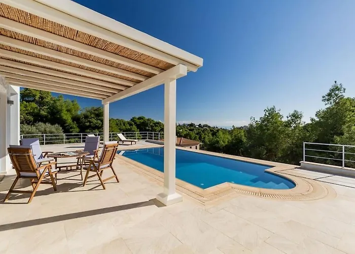 Дом отдыха Luxury Sea View With Pool Agios Aimilianos