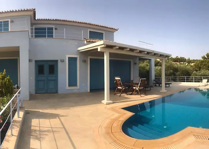 Casa de Férias Luxury Sea View With Pool Agios Aimilianos